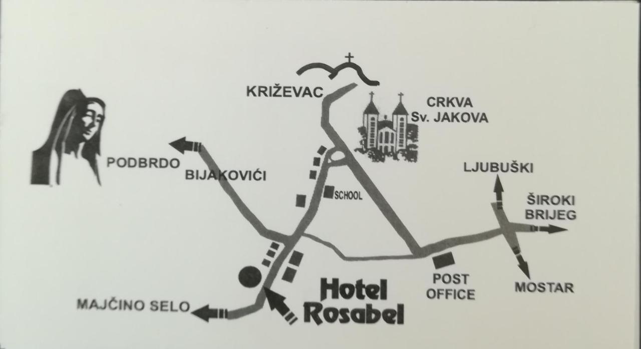Hotel Rosabel Međugorje Kültér fotó